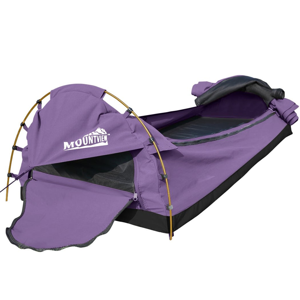 Mountview Double Swag Camping Swags Canvas Dome Tent Hiking Mattress