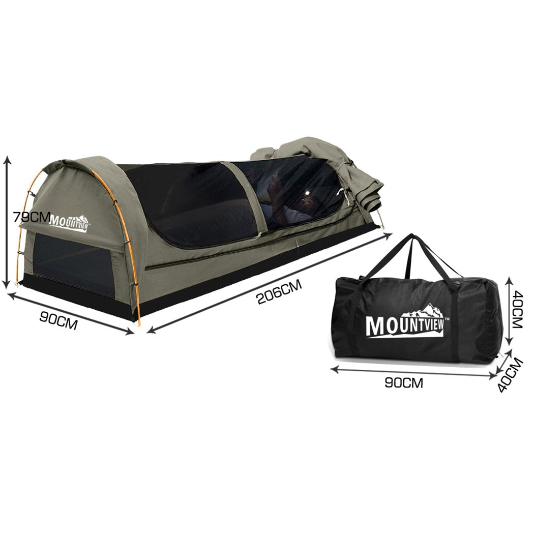 Mountview King Single Swag Camping Swags Canvas Dome Tent Hiking
