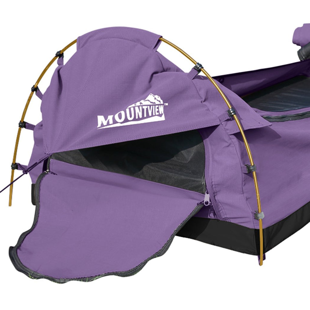 Mountview Double Swag Camping Swags Canvas Dome Tent Hiking Mattress