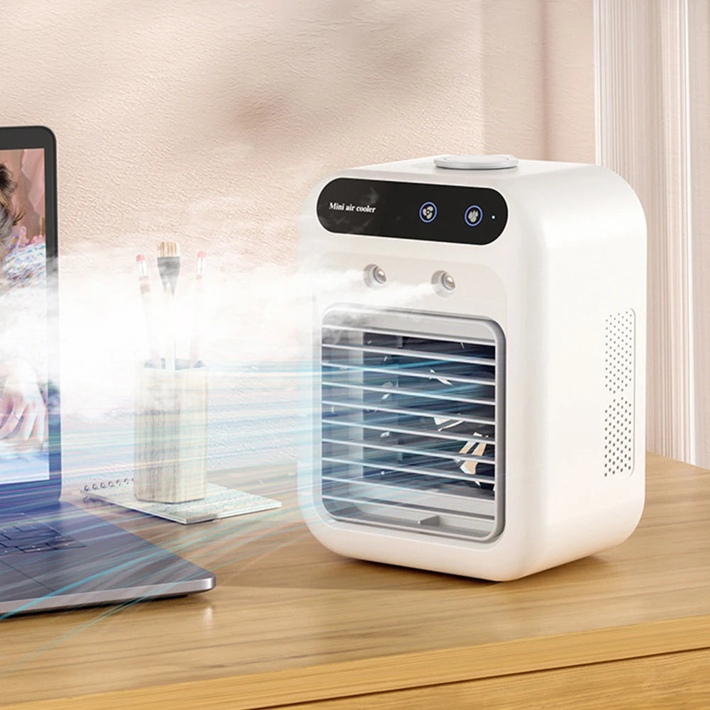 Portable Air Conditioner Fan 2 Speeds Air Cooling Fan with Humidifier