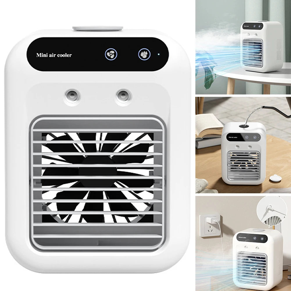 Portable Air Conditioner Fan 2 Speeds Air Cooling Fan with Humidifier