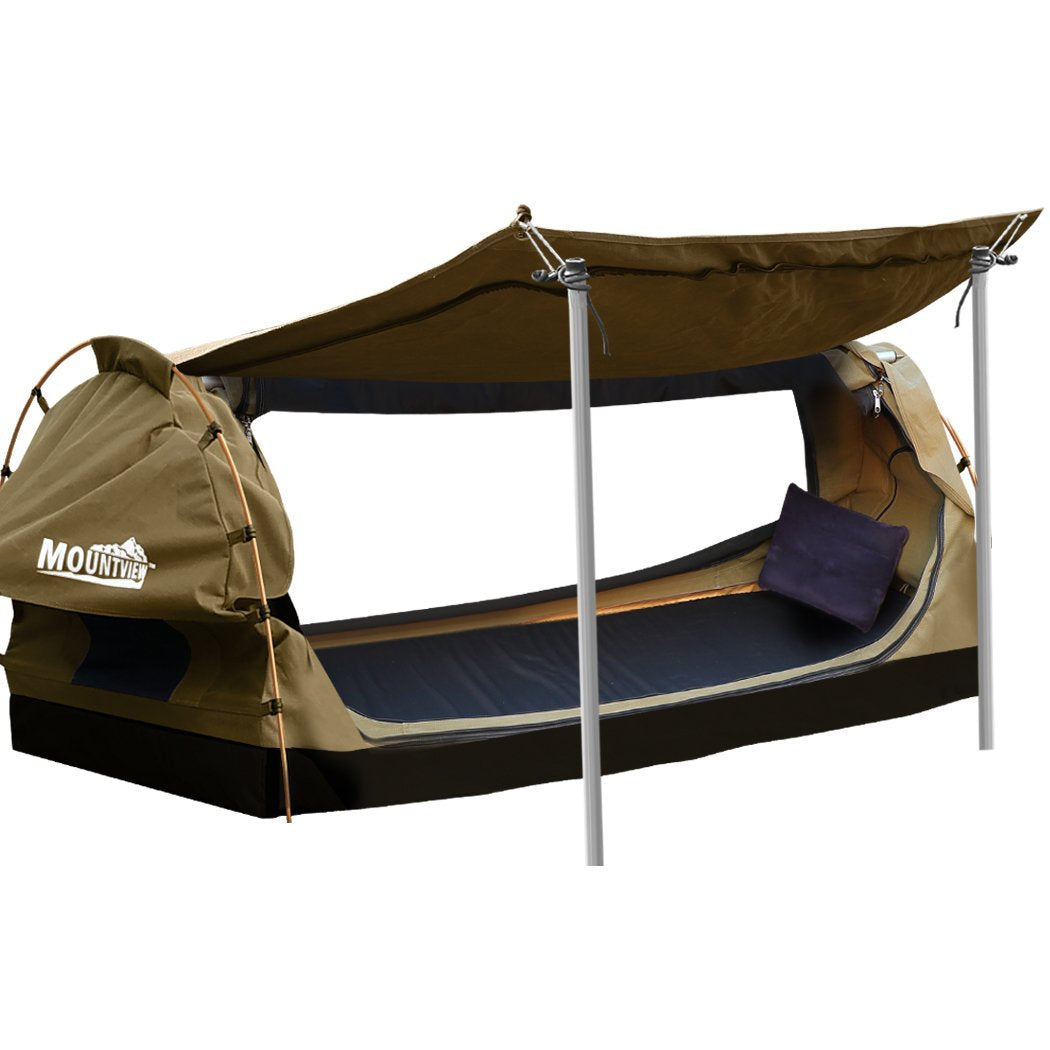Mountview King Single Swag Camping Swags Canvas Dome Tent Free