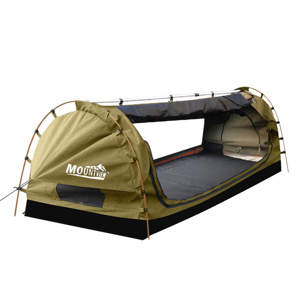 Mountview King Single Swag Camping Swags Canvas Dome Tent Free